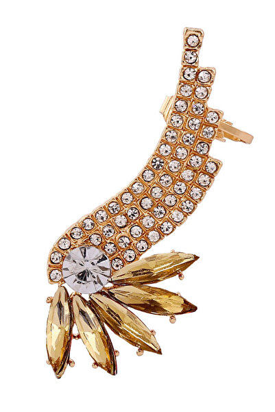 VeeShop Bird of Paradise ear cuff with sharp crystals