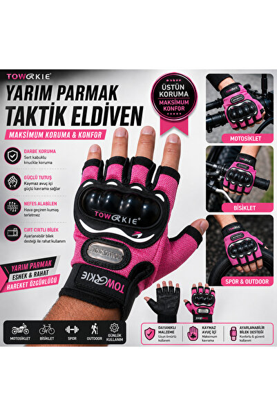 beneficio Women's Half Finger Sports Gloves Pink Motorcycle Cycling Fitness P...