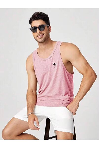 JANTIL MODA "Basic Pembe Geniş Omuzlu Atlet"