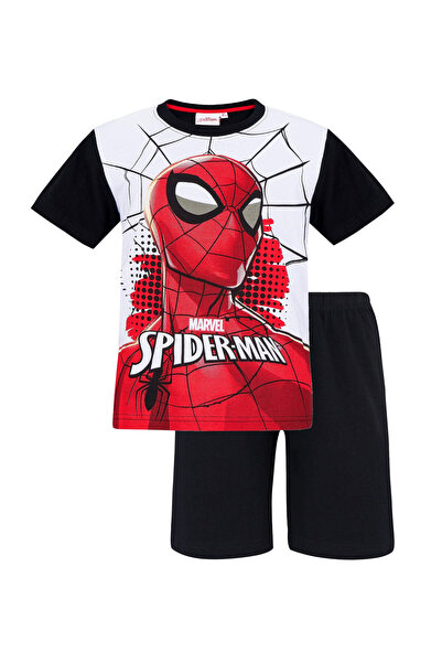 Marvel Spider-Man Classics Σπάιντερ-Μαν Μαύρες καλοκαιρινές πυτζάμες 4-10 ετώ...