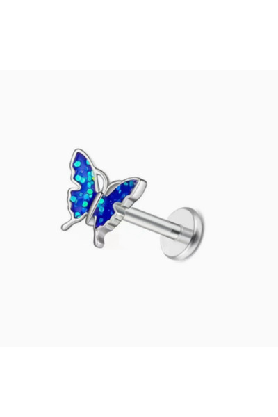 TakıLabirenti Kelebek Labret Piercing, Tragus Helix Conch Labret Dudak Kulak ...