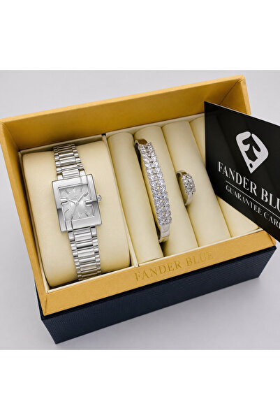 FANDER BLUE Fender Blue Women's Premium 3-Piece Set – All Silver with Silver ...