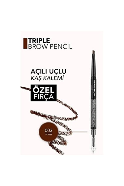 Flormar Triple Brow 3'ü 1 Arada Kremsi Dokulu Kaş Makyaj Kalemi 003 Coffee