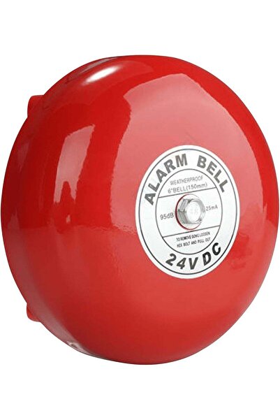 Duravel 150mm Weatherproof Fire Alarm Bell-24V DC, 95dB Red