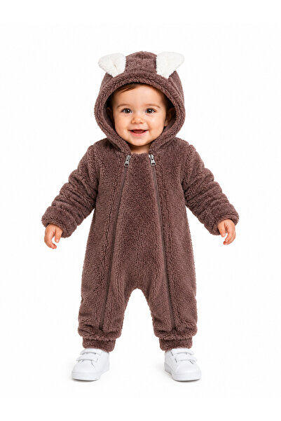 Chicsy Baby بدلة أطفال من ويلسوفت بسحّاب مزدوج على شكل أذني أرنب لطيفة، بغطاء...