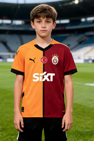 Puma Galatasaray 2024/2025 Çocuk İç Saha Forma 77965901 Sarı Kırmızı