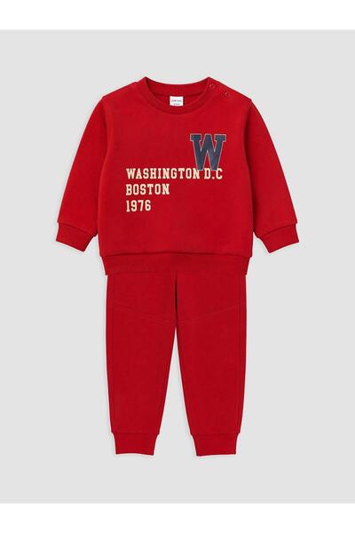 LC Waikiki Washington Printed Baby Boy Tracksuit Set (W6)