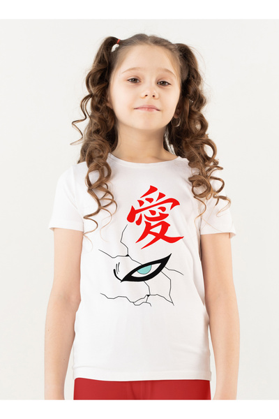 Generic عالم الموضة تيشرت قطن بطباعة عالية الجودة بتصميم انمي ناروتو غارا