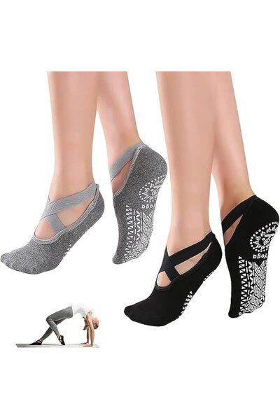 Arabest 5 Pairs Yoga Socks for Ladies,Anti-Slip Grip Pilates Socks,Profession...