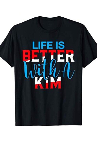 4CR تي شيرت Life Is Better With Name Kim ذو الطابع الكندي، ناعم ومريح وبأسعار...