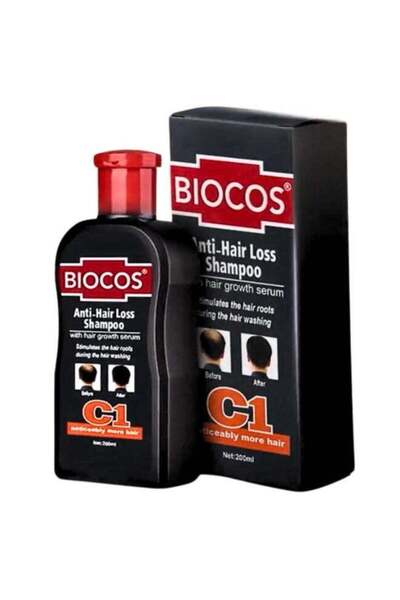 BIOCOS Anti Hair Loss Shampoo Ayurvedic Herbal Stronger Hair With Growth Seru...