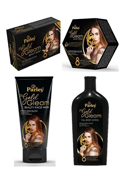 PARLEY 24K Gold Gleam Full 4 Pieces Set - Beauty Cream, Body Lotion 500ml, Fa...