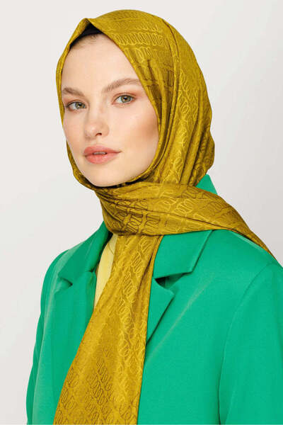 wesscollection شال نسائي منسوج من الجاكار اللامع بنمط سلسلة 75x185 سم