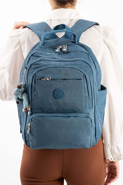 571 Collections Çanta Ultra Light Multi-Pocket Medium Size Backpack Blue Mode...