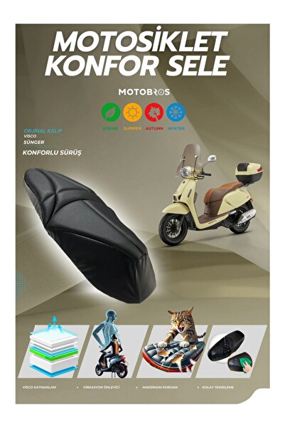 Motobros Rkslt50 Pro Plus Comfort Saddle Visco Sponge Saddle Cover Saddle Cover