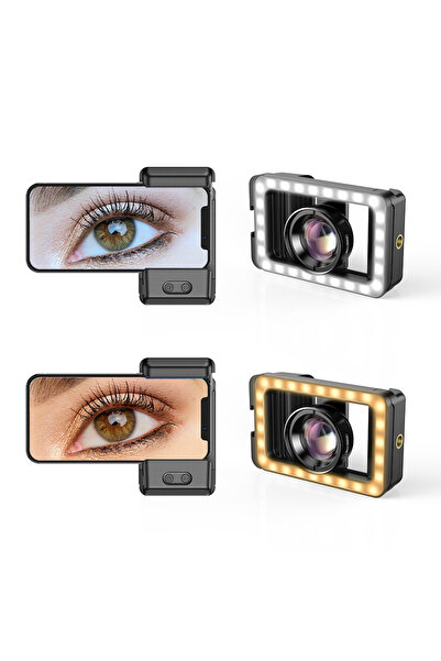 APEXEL Yeni 3'ü 1 Arada Cep Telefonu Lens Klipsi ve Dolgu Işığı ile 100mm Mak...