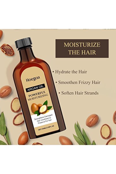 HOEGOA Moroccan Argan Oil for Hair Growth, Natural Hair Styling Oil, Hairs Ca...
