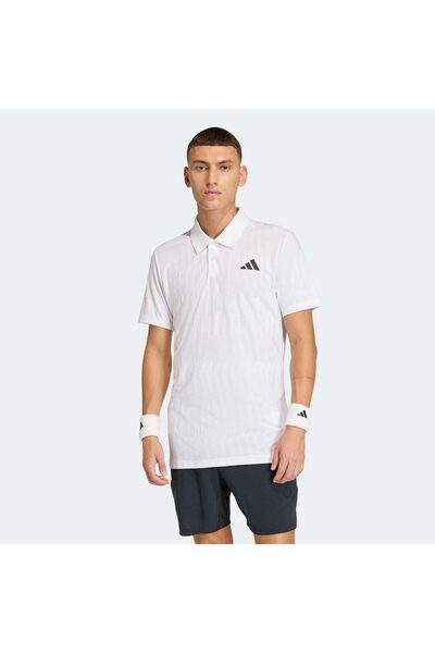 adidas Ανδρικό λευκό μπλουζάκι πόλο Tenis Climacool (KA5884)