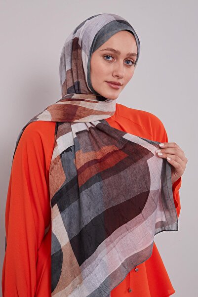 Levidor Dark Green Geometric Pattern Craze Comfort Shawl