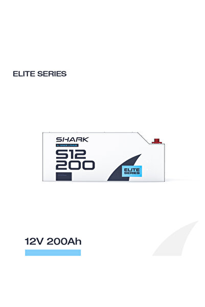 SHARK BATTERY 12V 200Ah LiFePO4 Lityum Demir Fosfat Batarya/Akü - Bluetooth/Wifi