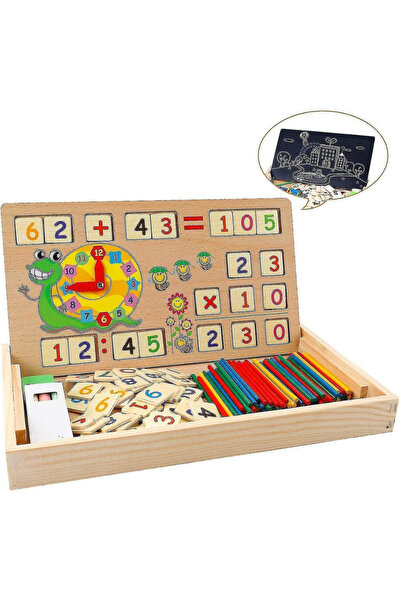 Stuniko Tablă Montessori Multifuncțională din Lemn pentru Învățarea Matematic...