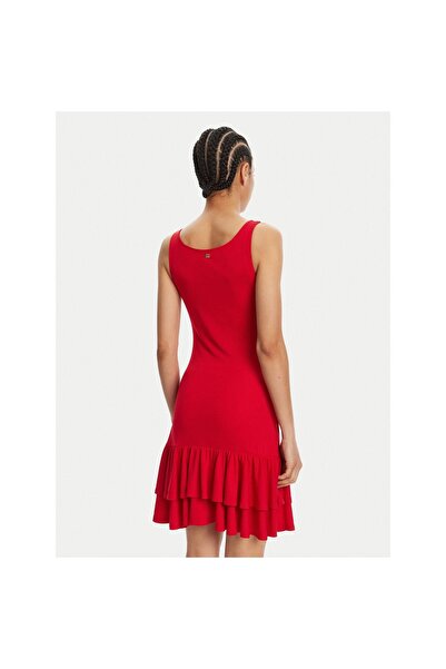 Just Cavalli Γυναικείο Καθημερινό Φόρεμα 78PAO907 J0116 Κόκκινο