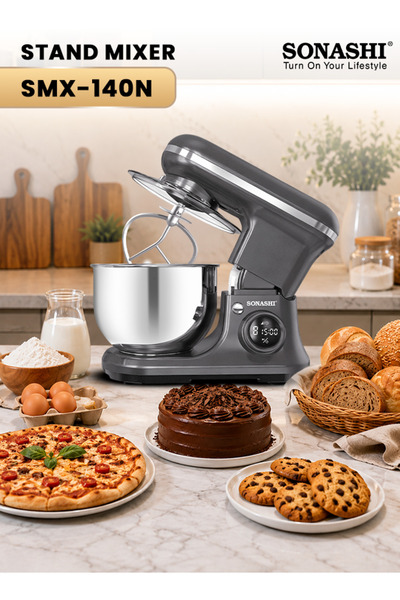 sonashi Stand Mixer – 5.0L Stainless Steel Bowl | 8-Speed with Pulse Control,...