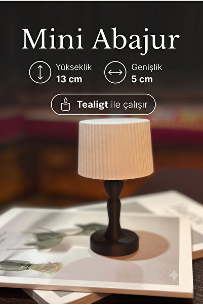Dezora Home Dekoratif Mini Masa Lambası Siyah Beyaz - Modern Tasarım Masaüstü...