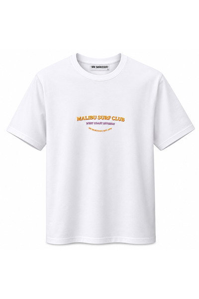 Me selection Malibu Surf Club Design 100% Cotton Unisex Basic T-Shirt