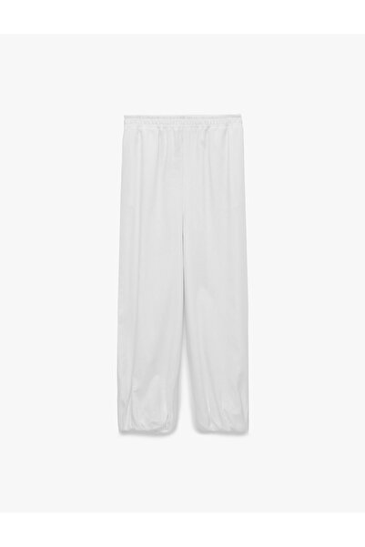 Koton Linen Blend Elastic Waist Pocketed Comfortable Fit Balloon Pants