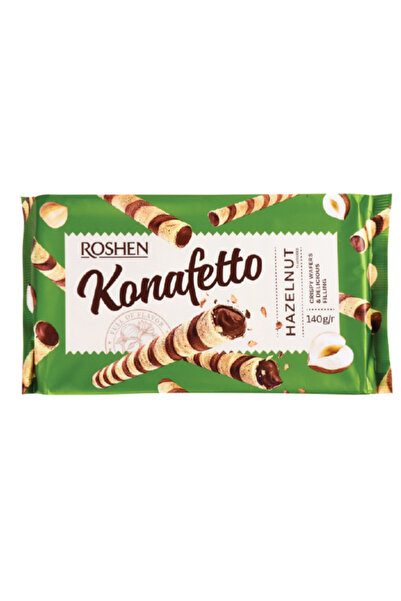 Roshen KONAFETTO ΠΟΥΡΑΚΙΑ 140gr. - (HAZELNUT CREAM)