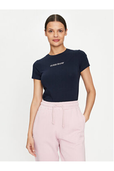 Guess Jeans Tricou de damă W4YI01J1314 Bleumarin