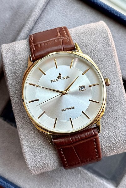 Polo Weil Pl002M Leather Men's Wristwatch with Strap