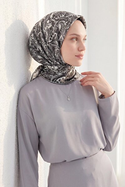 Silk Home وشاح ناعم بيرلا أسود 90x90