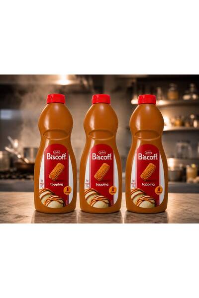 Biscoff Lotus Topping Sos 1 Kg x 3 Adet – Toplam 3 Kg – Profesyonel Kullanım
