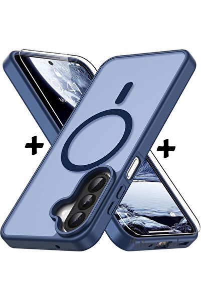 m.tk moveteck Samsung Galaxy A27 Uyumlu Kılıf Mat Magsafe Renkli Kenarlı Kame...