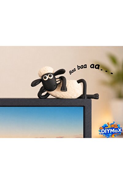 DIYMaX Lazy Sheep Ekran Üstü Figür Monitör Aksesuarı Ortalama Boyut 5 cm
