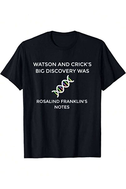 9TAY تي شيرت أسود بتصميم علمي من DNA Discovery Watson Crick مع تصميم ملاحظة م...