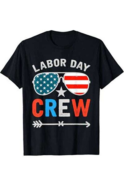 LİNA06 تي شيرت مطبوع عليه Crew Patriot Happy Labor Day، رائع للارتداء اليومي ...