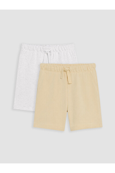 LC Waikiki NEVAVM Pantaloni scurți pentru băieți cu talie elastică, pachet de 2