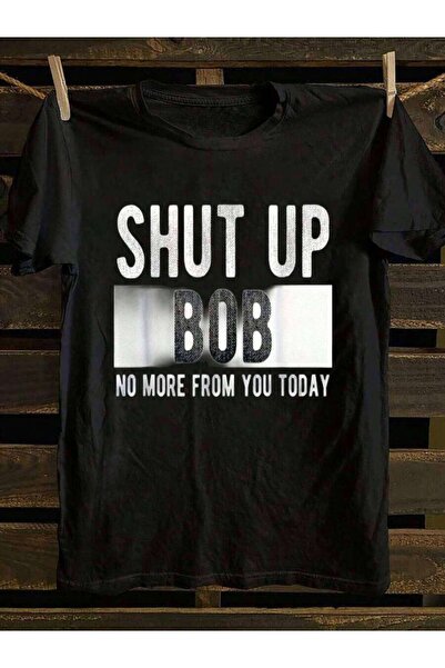 45 BPM Men's "SHUT UP BOB" Printed T-Shirt- Vintage Crew Neck Shirt, Featurin...