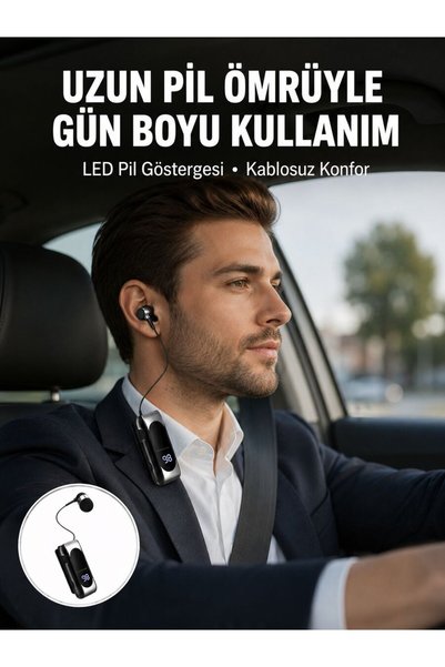 POYTREND Bluetooth 5.2 Klipsli Kablosuz Kulaklık – Dijital Ekran & Titreşimli Uyarı Yeni - PPPPPP8803-4