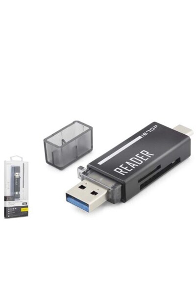 BSD iETOP TC306AC USB Type-C 3.2 Gen1 قارئ بطاقات SD MicroSD بسرعة 5 جيجابت ف...