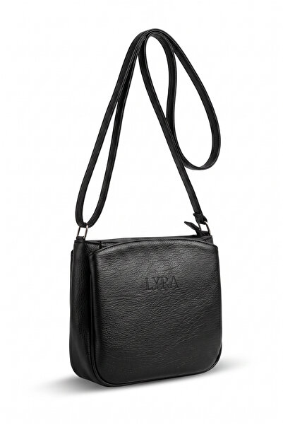 LYRA Bags & Accessories Lyra Black 3-Compartment Long Strap Women's Shoulder Bag