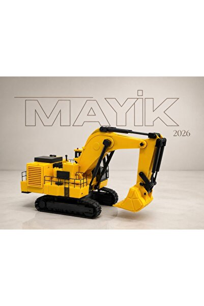 MAYİK2026 Paletli Ekskavatör Maketi – Hareketli Kepçeli İnşaat Aracı Modeli, ...