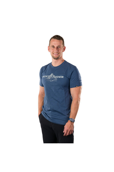 NORTHFINDER Tricou confortabil pentru drumeții bărbați - FID, Albastru