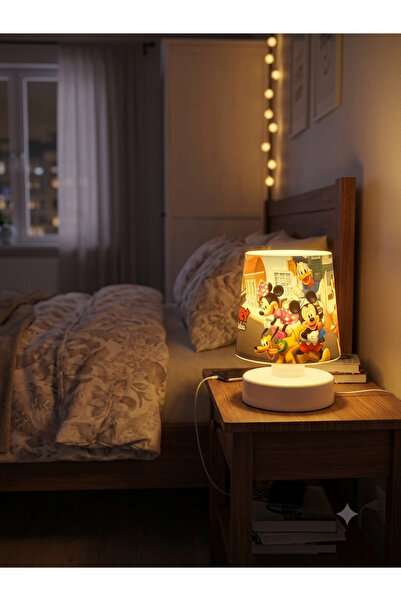 ROZIA LED Mini Abajur Ledli Pilli Gece Lambası