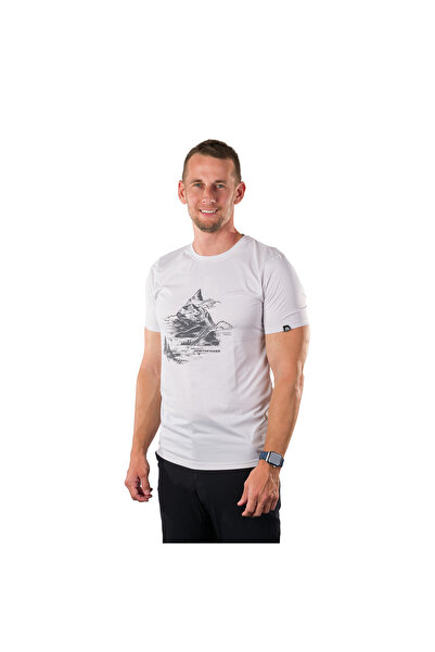 NORTHFINDER Tricou bărbați exterior, uscare rapidă, material ușor NADAR, Alb