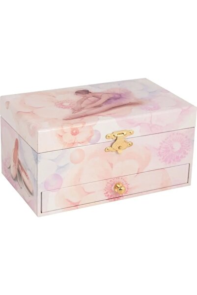 Goki Cutie muzicală tactilă Cutie decorativă de balet Cutie cu oglindă roz