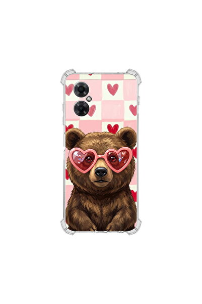 PrintiFy Redmi Note 11r ile Uyumlu Pembe Pötikare Serisi Kocaman Sevgi Tasarı...